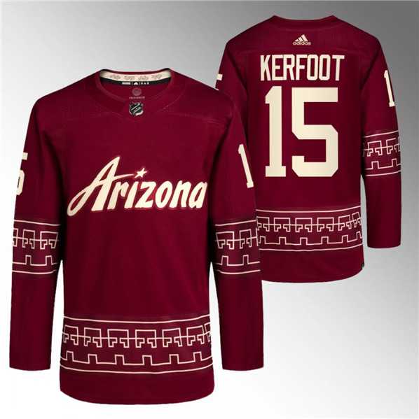 Mens Arizona Coyotes #15 Alexander Kerfoot Garnet Alternate Pro Jersey Dzhi->arizona coyotes->NHL Jersey